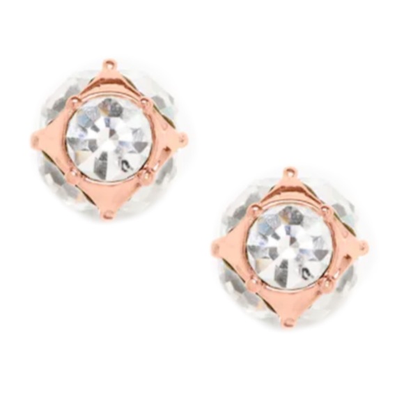 kate spade Jewelry - KATE SPADE • Rose Gold Lady Marmalade Crystal Earrings